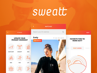 Sweatt creative design dribbble interface mobile app mobile ui motivation relationship uidesign userexperience userinterface ux