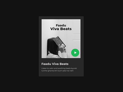 Spotify Playlist UI Card