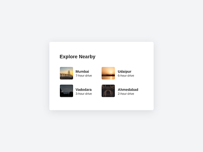 Explore Nearby UI Design