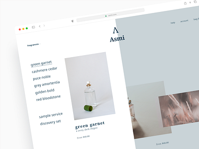 Perfume Store Website [Landing Page] [ecommerce] [Sidebar menu] app clean design fragrance interface left menu left navigation menu menu design minimal navigation bar perfumery side navigation sidebar sidebar menu skincare ui ux web website