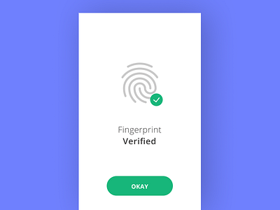 Finger Print Verified UI Design