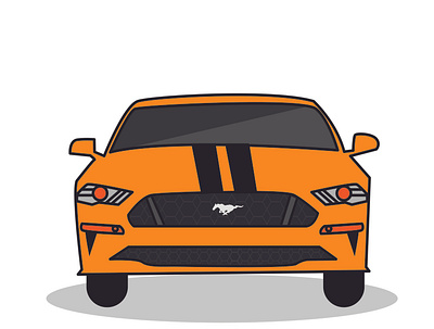 Mustang GT adobe branding design flat icon illustration mustang vector