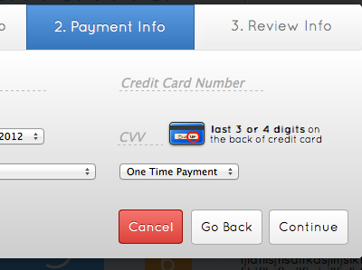 Modal Payment Form card church client commerce credit form freelance modal payment steps ui