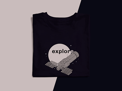 Explore cosmos design explore satellite space stars tshirt tshirt design vector