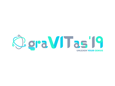 Gravitas branding college college fest design fest gravitas logo logo design neutrons technical technical fest typography vellore vit vellore
