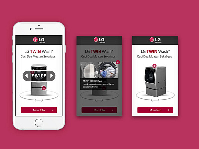 LG Twin Wash - Interactive Rich Media Ad branding design mobile ad design rich media ui