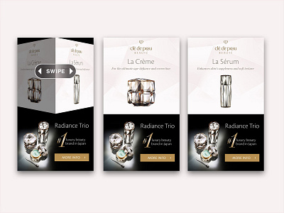 Clé de Peau - Interactive Rich Media Ad branding design mobile ad design rich media ui