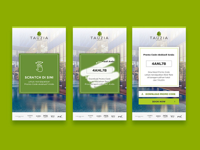 TAUZIA Hotels - Interactive Rich Media Ad branding design mobile ad design rich media ui