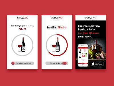 Bottles XO - Interactive Rich Media Ad branding design mobile ad design rich media ui