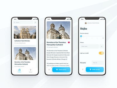 COVID safe interaction with church app design typography ui