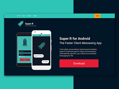 Super R app design flat graphic design ios minimal mobile