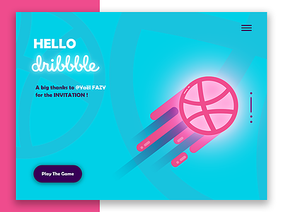 Hello Dribbble! app design dribbble flat graphic design hello ios minimal mobile ui ux design web design