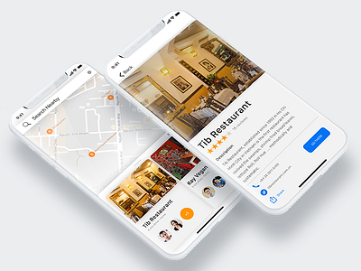 Nearby app design flat graphic design ios minimal mobile