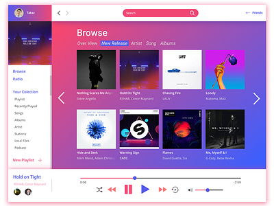 Music Player app design flat graphic design ios minimal mobile