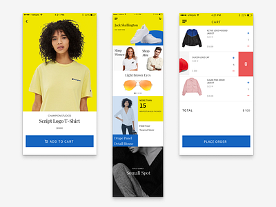 Ecommerce app design dribbble flat ios minimal mobile ui ux