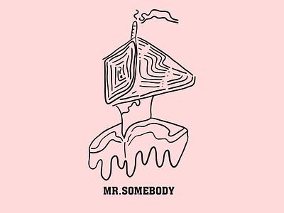 Mr Somebody abstract design drawing dribbble face flat illustration minimal