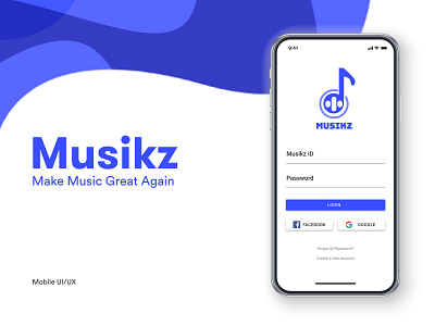 Musikz (Side Project) adobe photoshop adobexd app design dribbble figma flat google ios material design minimal mobile ui