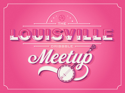 Louisville Dribbble Meet-up banjo design dribbble louisville meet up stars vector