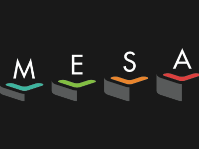 Mesa Card front business card design game ios logo vector