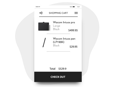 Daily UI 58 : Shopping Cart dailyui design graphic design photoshop ui ux design ui 100day