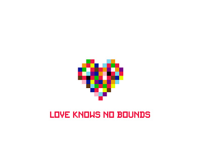 Love knows no bounds 8bit after effects animation heart lgbt lgbtq lgbtqia logo love motion design pixel pride