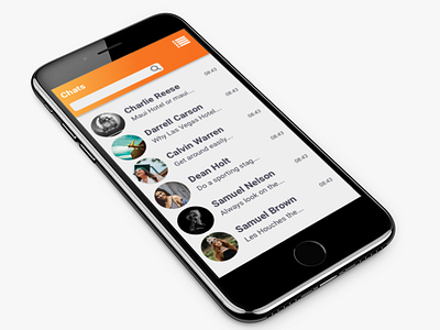 Chat List android app chat iphone messenger ui user interface ux