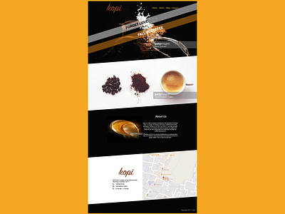 Daily UI Challenge #4 Coffee Site black brown coffee ui user interface web web design web developer website white