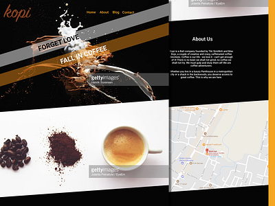 Daily UI Challenge #4 Coffee Site black brown coffee ui user interface web web design web developer website white