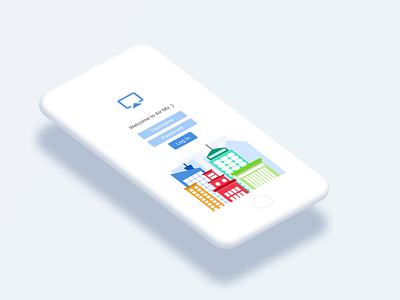 Airmx Log In UI android app illustration ios log in login simple ui ux white