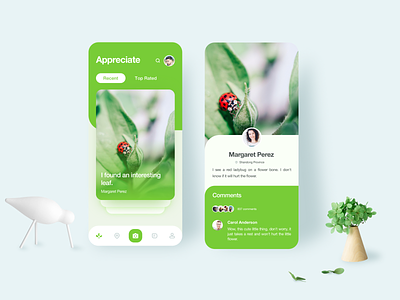 Plant app design ios iphone x ui