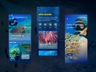 Seaworld app design ios iphone x ui