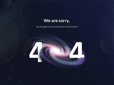 404 Page-Not Found 404 page error 404 galaxy got lost ilustration not found stars ui uidesign universe web