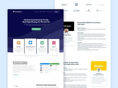 New Landing Pages for Fundstack