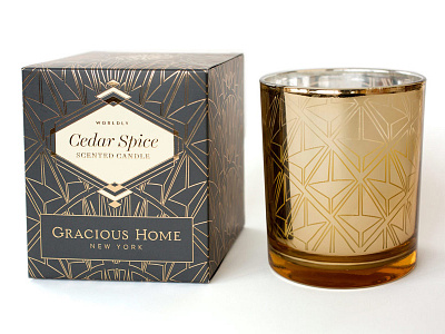 Gracious Home Scented Candles brand design cpg graphic design logo design packaging design