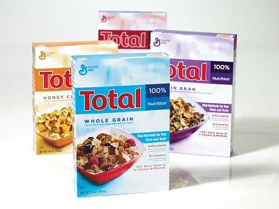 Total Cereal Redesign brand design cpg food packaging design graphic design logo design packaging design