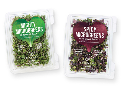 Edenworks Microgreens brand design cpg food packaging design graphic design logo design packaging design
