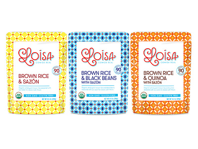 Loisa Rice & Sazon branding cpg food packaging design packaging design