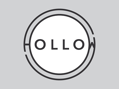 Hollow clean hollow logo minimal typography wordplay