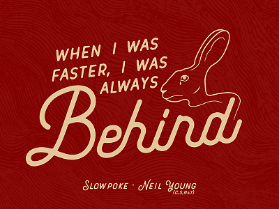 Slowpoke - Crosby Stills Young & Nash lyric neil young texture typography