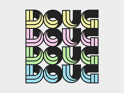 DOUG doug logo pastel shapes typography vectors