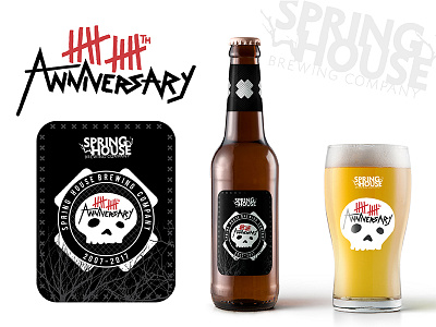 Spring House Brewing Company: 10th Anniversary anniversary beer branding label logo packaging patch product