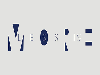 Less Is More minimal negative space typography