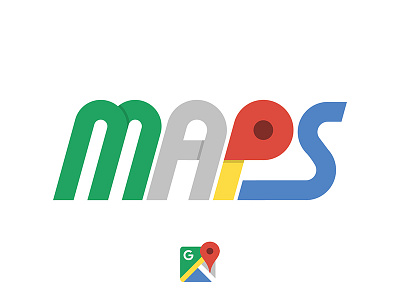 Google Maps concept google logo maps rebrand redesign typography