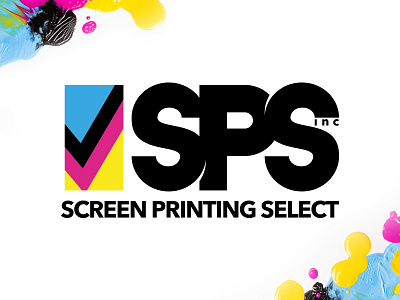 Screen Printing Select Inc. badge icon logo screen printing sps vector