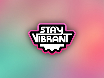 STAY VIBRANT apparel badge bold brand icon logo minimal motivation philadelphia thick lines vector