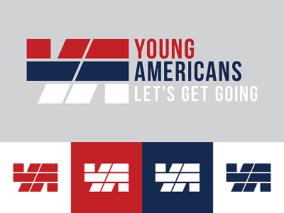 Young Americans america apparel branding illustration logo logo design minimal modern