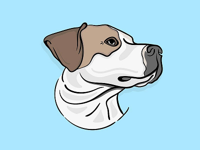 My Pup, Riley animal badge dog hound illustration logo pet puppy vector wacom