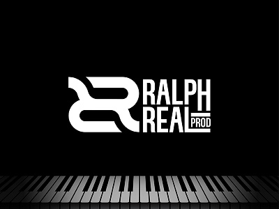 Ralph Real Productions brand dj hip hop icon keyboard logo logotype music party piano rr