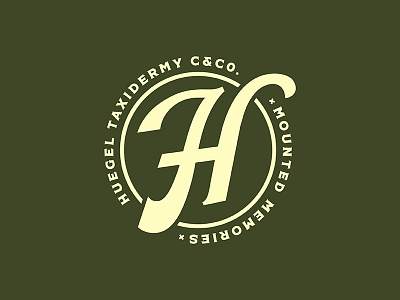 Huegel Taxidermy C&Co. badge brand fishing hunting logo nature outdoors pa pennsylvania retro taxidermy trophy