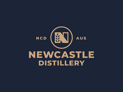 New Castle Distillery Logo alcohol australia brand distillery icon logo minimal n nature thick lines vector whiskey